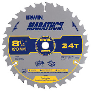 IRWIN MARATHON 14050 8" MITER AND TABLE SAW BLADE 24 TOOTH CARBIDE GENERAL PUR