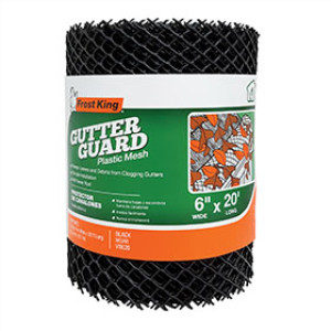 FROST KING VX620 35291 6" WIDE X 20' LONG FLEXIBLE PLASTIC MESH GUTTER GUARD