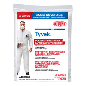 TRIMACO 14123 X-LARGE TYVEK COVERALLS NO ELASTIC
