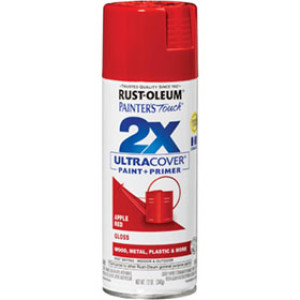 RUST-OLEUM 2X PAINTER'S TOUCH 334024 ULTRA COVER ENAMEL GLOSS APPLE RED