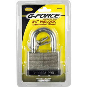 G-FORCE 60255 2-5/8" STEEL LAMINATED PADLOCK