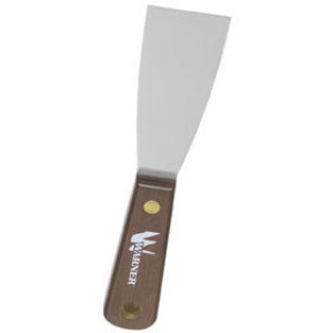 WARNER TOOL 627 1-1/2" FULL FLEXIBLE PUTTY KNIFE CARBON STEEL ROSEWOOD HANDLE