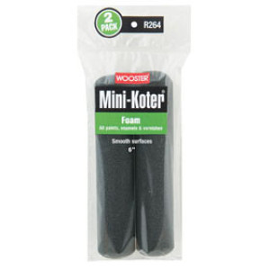 WOOSTER MINI-KOTER R264-6 6" FOAM ROLLER COVER 2-PACK