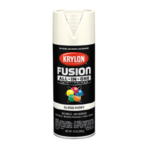 KRYLON K02711007 FUSION ALL-IN-ONE GLOSS IVORY 12 OZ INDOOR - OUTDOOR