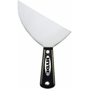 HYDE 02701 6" BLACK & SILVER DRYWALL CLIPPED POINTING KNIFE FOR TIGHT AREAS