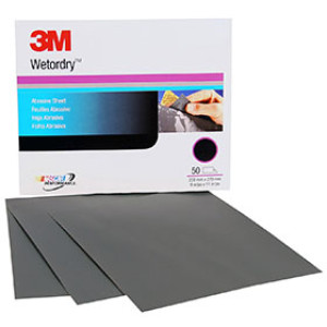 3M 02016 WET OR DRY 9" X 11" 120C SANDPAPER SHEETS 50 PACK