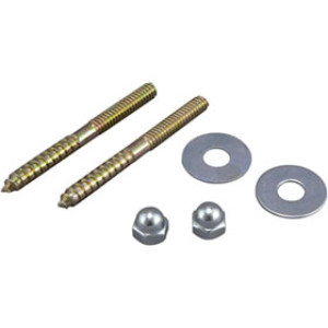 PLUMB PAK PP835-15 TOILET TO FLOOR SCREW SET 1/4"-20 X 2-1/2" BRASS PLATED