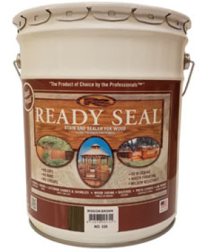 READY SEAL 535 MISSION BROWN EXTERIOR WOOD STAIN AND SEALER 5 GALLON PAIL