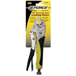 G-FORCE 21304 10" CURVED JAW LOCKING PLIERS ERGO GRIP