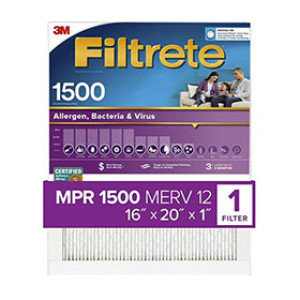 3M 2000-4-HR FILTRETE 16" X 20" X 1" ALLERGEN, BACTERIA & VIRUS AIR FILTER