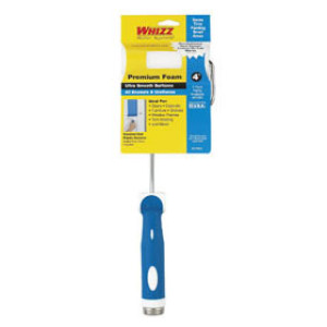 WHIZZ 57590 4" CONCAVE WHITE FOAM ROLLER WITH 13" SOFT TOUCH HANDLE