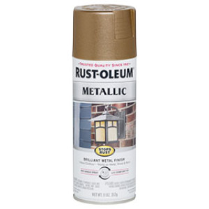 RUST-OLEUM STOPS RUST 7274830 11 OZ METALLIC FINISH ANTIQUE BRASS SPRAY PAINT