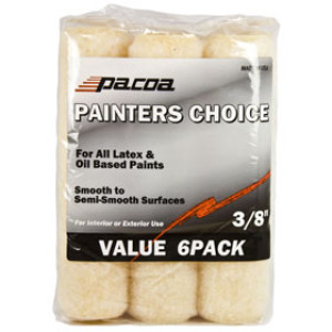 PACOA PAINTERS CHOICE 6 PACK 9" X 3/8" PAINT ROLLER REFILL