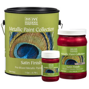 MODERN MASTERS ME795-06 6 OZ RUBY SATIN METALLIC PAINT OPAQUE