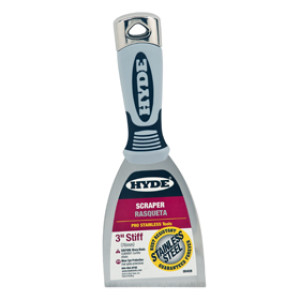 HYDE 06408 3" PRO STAINLESS HAMMER HEAD STIFF WALL SCRAPER