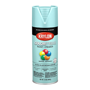 KRYLON K05506007 COLORMAXX PAINT + PRIMER GLOSS BLUE OCEAN BREEZE 12 OZ IN-OUT
