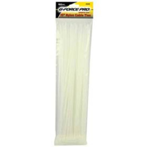 G-FORCE 25228 100 PK 15" NYLON CLEAR CABLE TIES