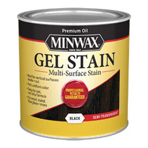 MINWAX 260924444 BLACK GEL STAIN WITH NON-DRIP FORMULA