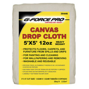 PAINT-FORCE 30446 5' X 5' 12 OZ CANVAS DROP CLOTH