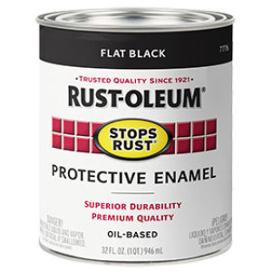 RUST-OLEUM STOPS RUST 7776502 PROTECTIVE ENAMEL FLAT BLACK