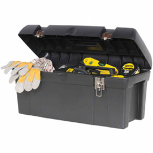 STANLEY STST24113 24" SERIES 2000 TOOL BOX WITH PADLOCK EYE - BLACK