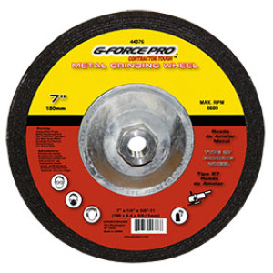G-FORCE 44376 METAL GRINDING WHEEL 7" X 1/4" X 5/8-11" THREADED TYPE 27