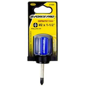 G-FORCE 21420 #2 X 1-1/2" STUBBY PHILLIPS SCREWDRIVER