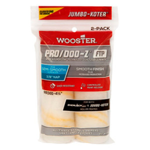 WOOSTER JUMBO-KOTER PRO/DOO-Z FTP RR381 4-1/2" X 3/8" CLOSED-END ROLLER 2 PACK