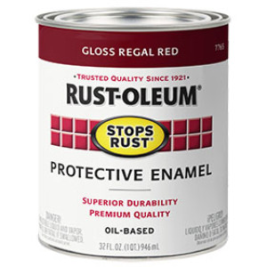 RUST-OLEUM STOPS RUST 7765502 GLOSS PROTECTIVE ENAMEL REGAL RED