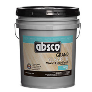 ABSOLUTE ABSCO 96305 GRAND CLEAR 1K MATTE WOOD FLOOR FINISH 275 VOC