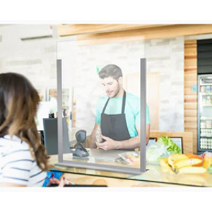 MD 55400 COUNTERTOP SNEEZE GUARD 36"H X 24"W X 1/8" ACRYLIC