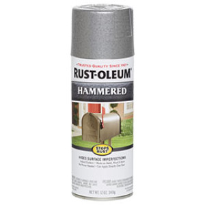 RUST-OLEUM HAMMERED 7213830 12 OZ HAMMERED METAL FINISH SILVER SPRAY PAINT