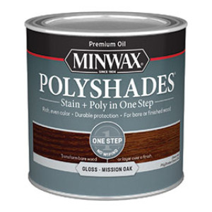 MINWAX 214854444 485 POLYSHADES GLOSS MISSION OAK STAIN