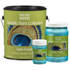 MODERN MASTERS ME791-06 6 OZ GLACIER BLUE SATIN METALLIC PAINT OPAQUE