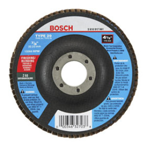 BOSCH FD2945060 FLEXIBLE WHEEL FLAP DISC T29 4-1/2" X 7/8" Z60G FOR FINISHING