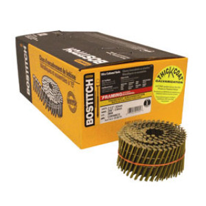 BOSTITCH C8R99BCG COIL FRAMING NAIL 2-1/2" X .099" RING SHANK GALV 3.6M/BX