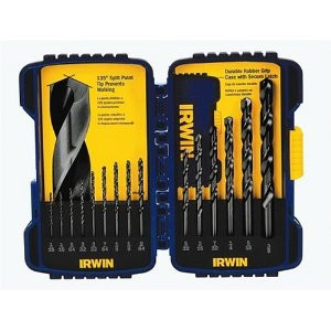IRWIN 314015 DRILL BIT 15 PIECE BLACK OXIDE SET WITH CASE