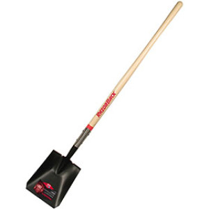 AMES 44124 RAZOR-BACK SQUARE POINT SHOVEL 48" HARDWOOD HANDLE WITH TAB SOCKET
