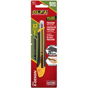 OLFA 1075449 9MM FIBERGLASS RUBBER GRIP UTILITY KNIFE XA-1