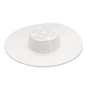 PLUMB PAK PP820-17 STRAINER GUARD W/ HAIR CATCH PLASTIC WHITE FITS SINK & TUB