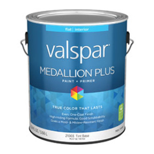 VALSPAR 21003.007 MEDALLION PLUS FLAT TINT BASE INTERIOR PAINT & PRIMER