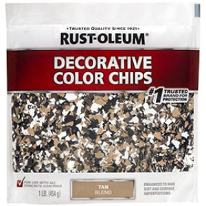 RUST-OLEUM 312447 1 LB BOX UNIVERSAL DECORATIVE COLOR CHIPS TAN BLEND