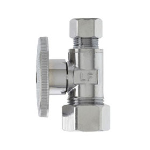 PLUMB PAK PP63PCLF QRTR TURN STRAIGHT VALVE 5/8" OD X 3/8" OD COMP LEAD FREE