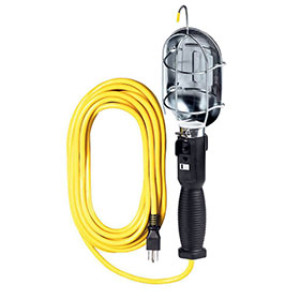 U.S. WIRE 08-00184 16/3 SJT 75W METAL SHADE WORKLIGHT 25'YLLW NEMA 5-15R/5-15P