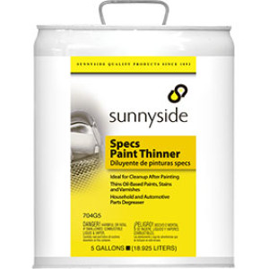 SUNNYSIDE 704G5 SPECS PAINT THINNER PLASTIC BOTTLE HIGH VOC