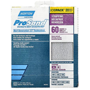 NORTON PROSAND 02642 9" X 11" P60 PREMIUM SANDING SHEETS COARSE JOB PACK 20PK