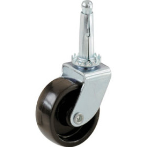SHEPHERD 9559 1-5/8" LIGHT DUTY PLASTIC FURNITURE CASTERS STEM 02 BLACK (4PK)