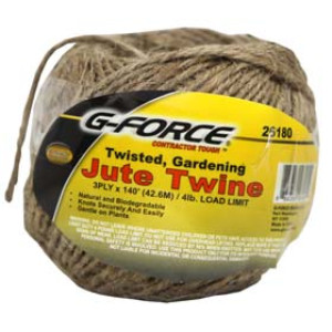 G-FORCE 26180 140' 3-PLY NATURAL JUTE TWINE MEDIUM WEIGHT ROLL