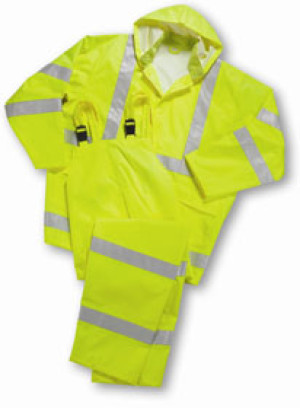 WEST CHESTER 44033-XL X-LARGE LIME GREEN 3PC HI-VIS RAIN SUIT ANSI CLASS III