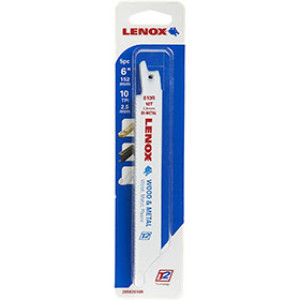 LENOX 20562 610R 6" 10 TPI GENERAL PURPOSE BI-METAL RECIPROCATING SAWBLADE 5PK